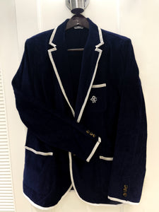 Men's BASK Toweling Blazer Navy/White